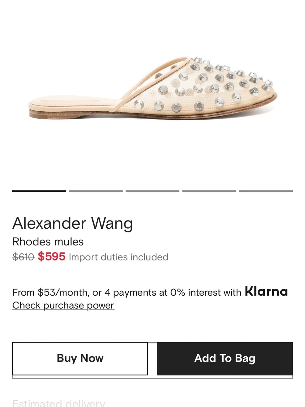 Alexander Wang Nude Studded Clear Slip-On Mules